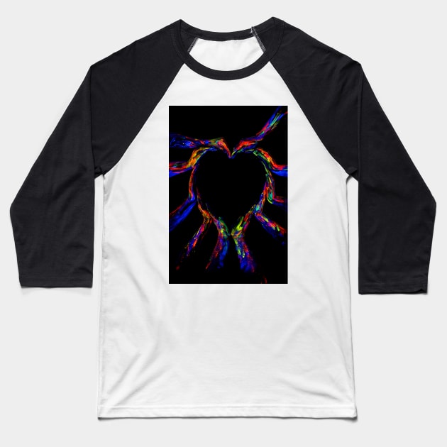 Heart and Hands Baseball T-Shirt by UnderBlackLight